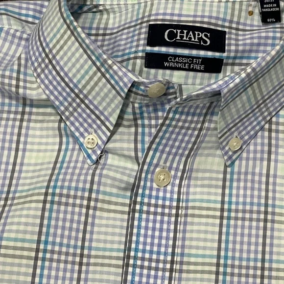 Chaps Classic Fit Button Down Long Sleeve Dress Shirt Men's